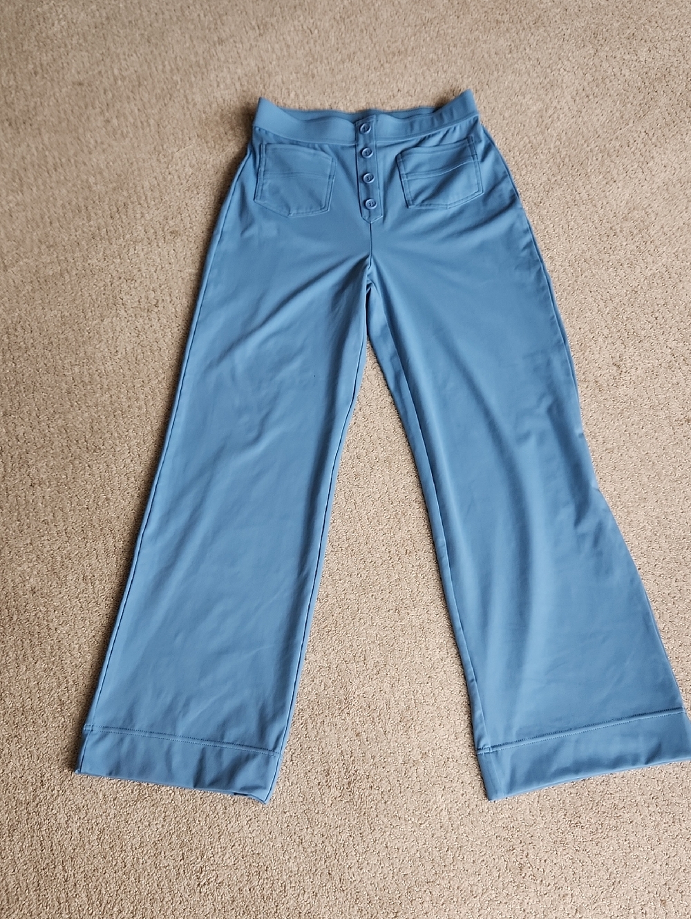 NWOT Halara DayStretch Blue Faux Button Pants Size M - Picture 4 of 8